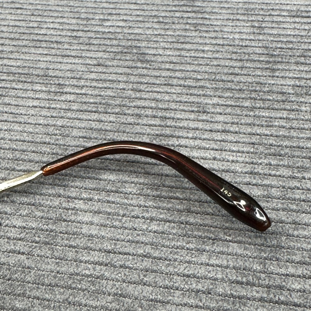 Stetson 230 Zyloware Gold Metal Rectangular Eyeglasses Frames 55-17-145 Y2k - Picture 5 of 15